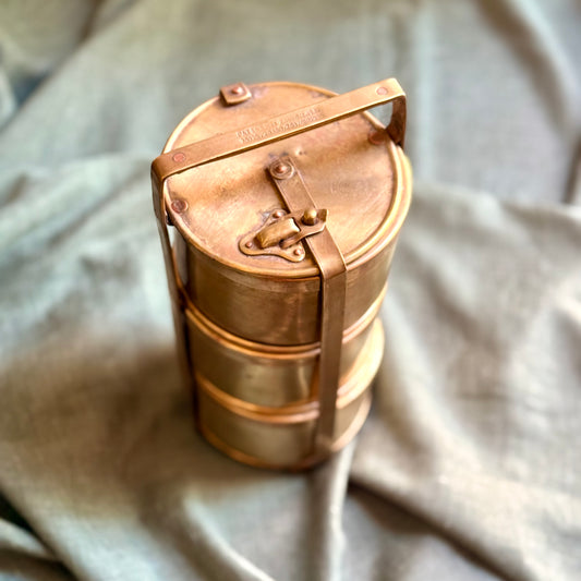 Vintage Brass Tiffin Carrier - A Rare Find