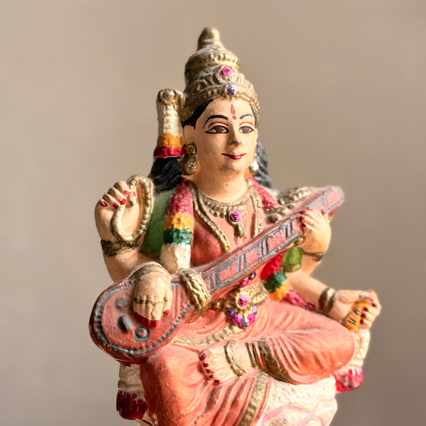 Vintage Golu Doll – Goddess Saraswati