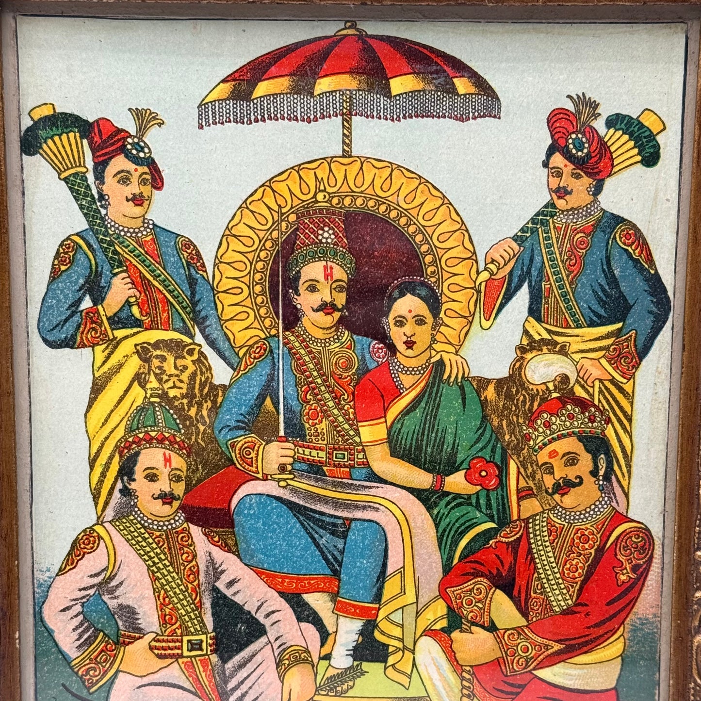 ‘Pandav Sabha’ Raja Ravi Varma Lithograph Print