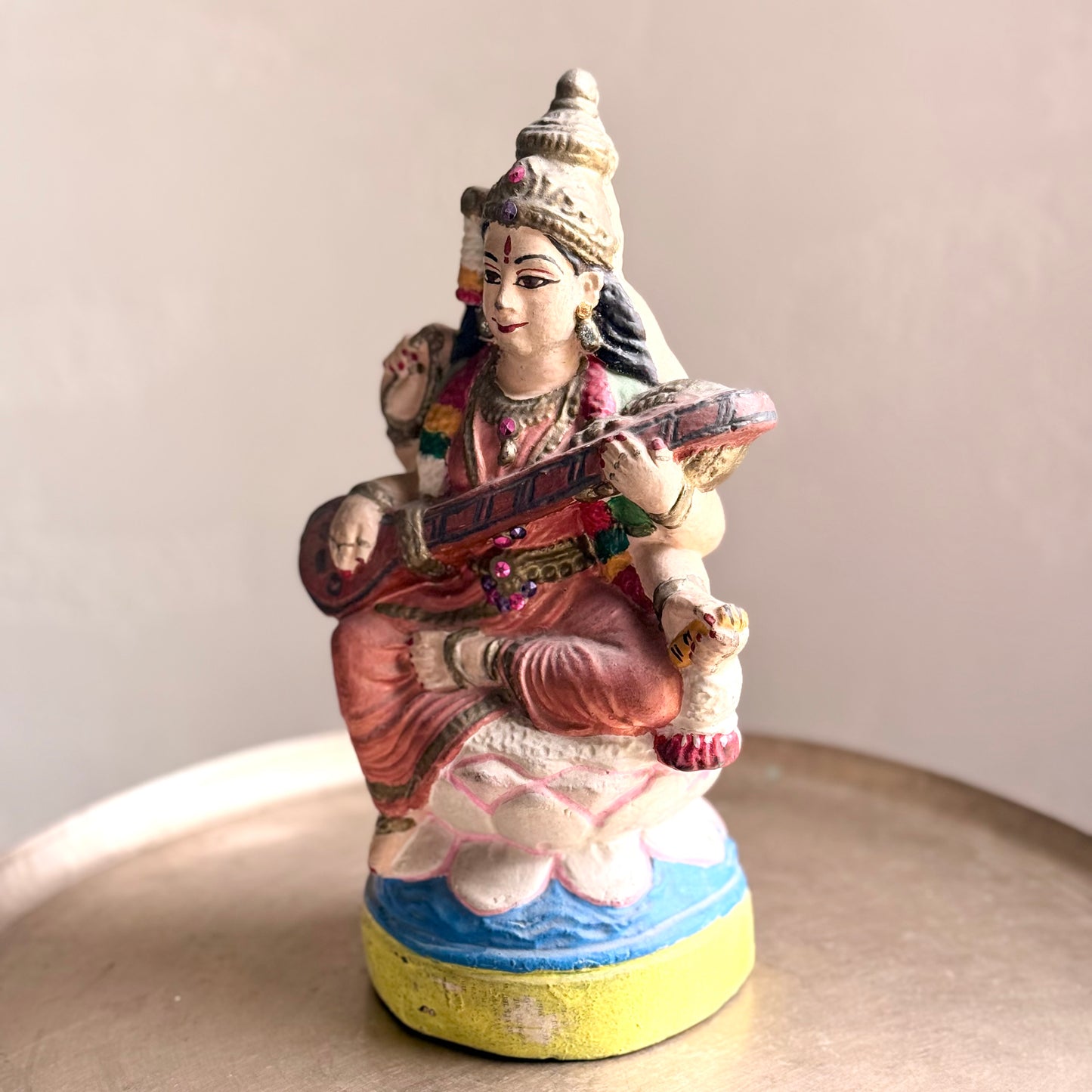 Vintage Golu Doll – Goddess Saraswati