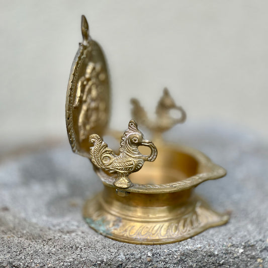 Gajalakshmi Oil Lamp with Annapakshi