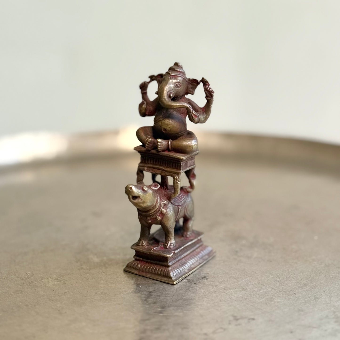 Vintage Brass Ganesha on Mouse