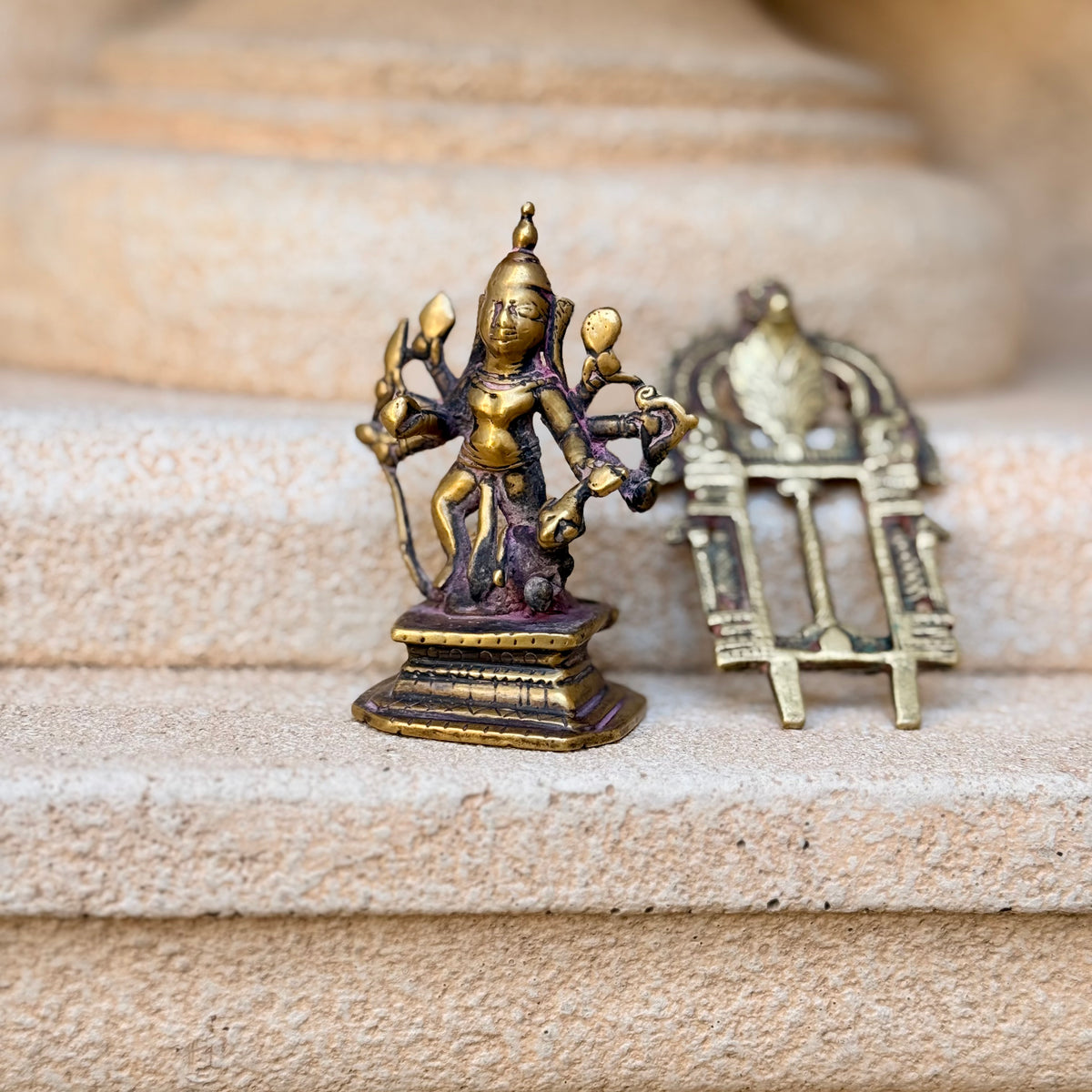Antique Mahishasurmardini with Prabhavali | Over 100 Years Old