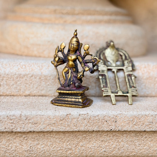 Antique Mahishasurmardini with Prabhavali | Over 100 Years Old