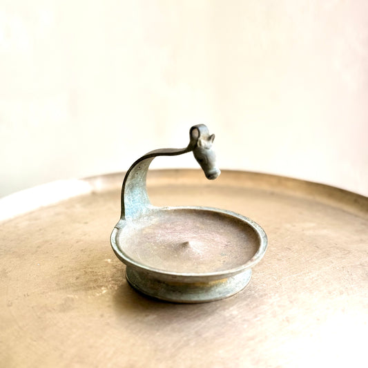 Antique Bronze Kuthira Vilakku - Kerala (Mid 20th Century)