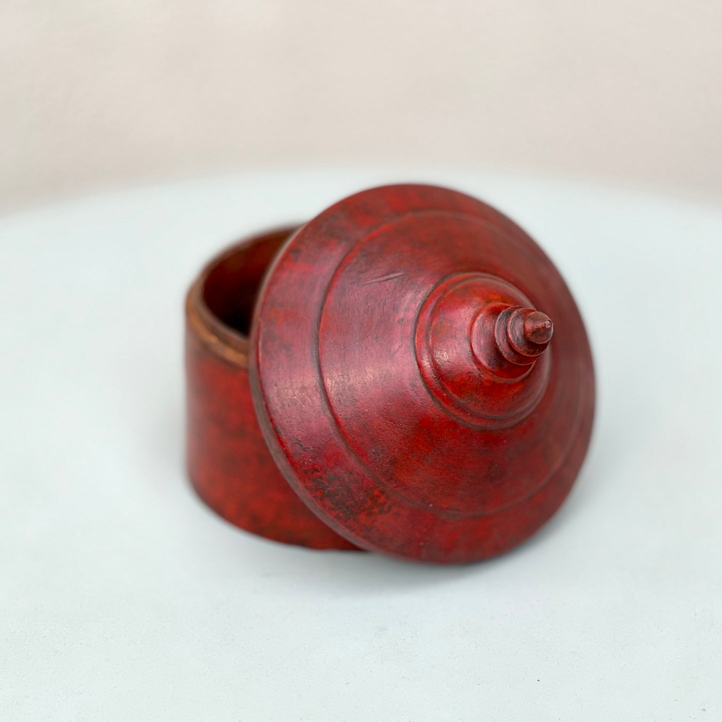 Vintage Wooden Red Tikka Box