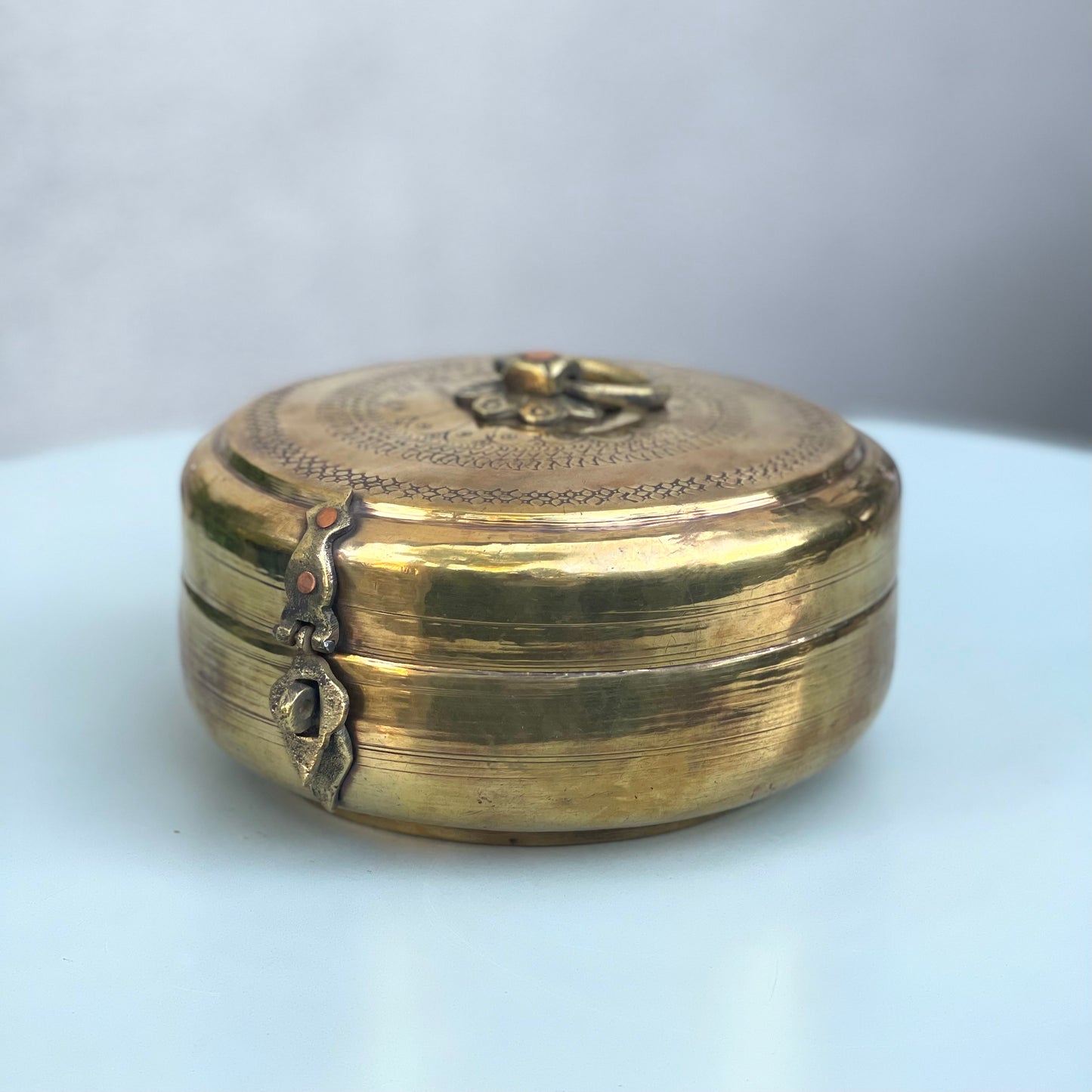 Vintage Brass Chapati Box