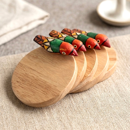 ‘Pankhi’ Coasters (Set of 2) by Veer Singh