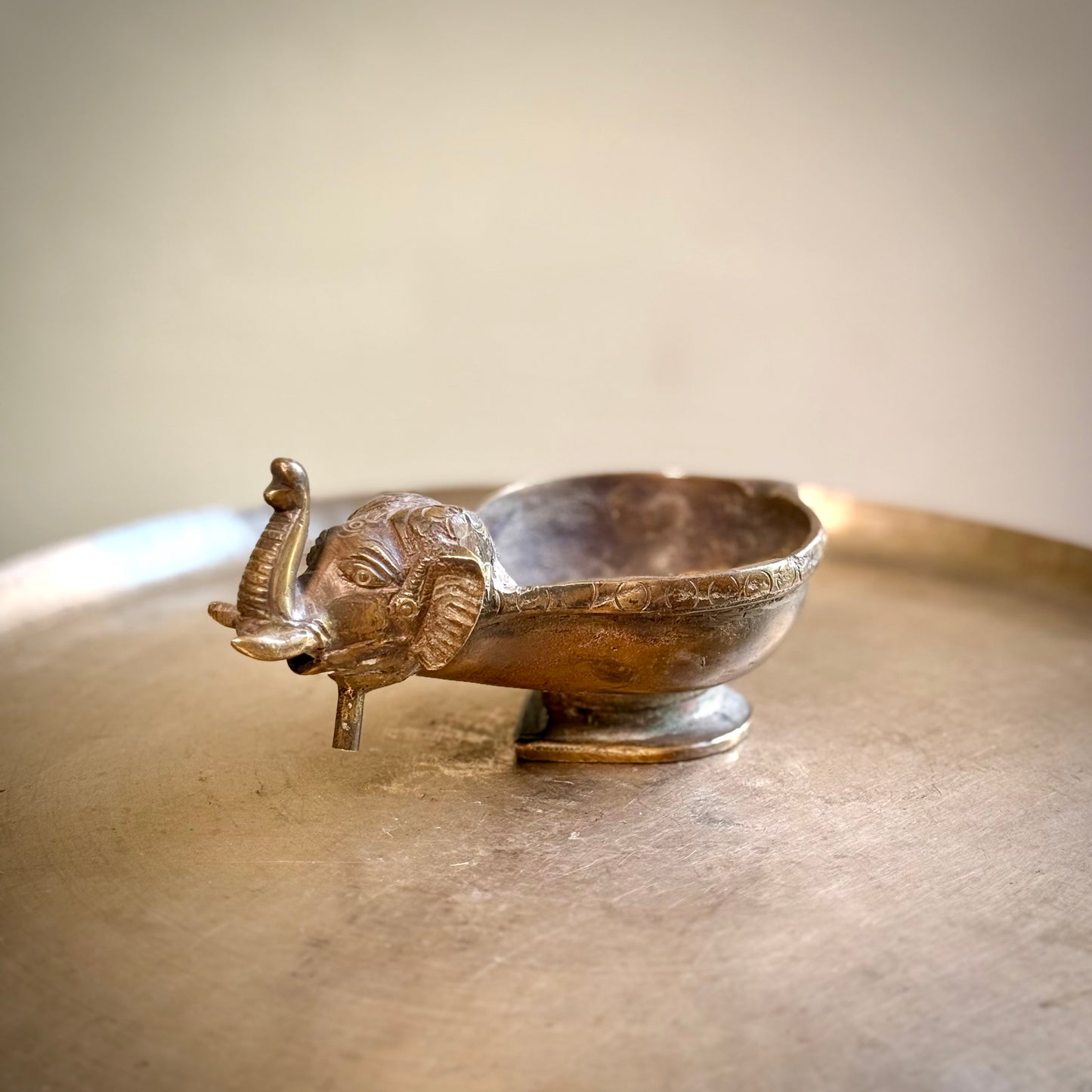 Elephant Brass Vilakku