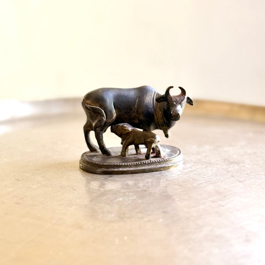 The Sacred Mother: Handcrafted Brass Kamadhenu