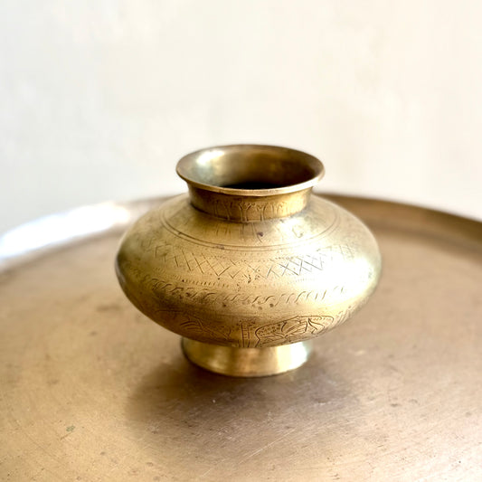Antique Hand Carved Kalash - Rajasthan (Early 20th Century)