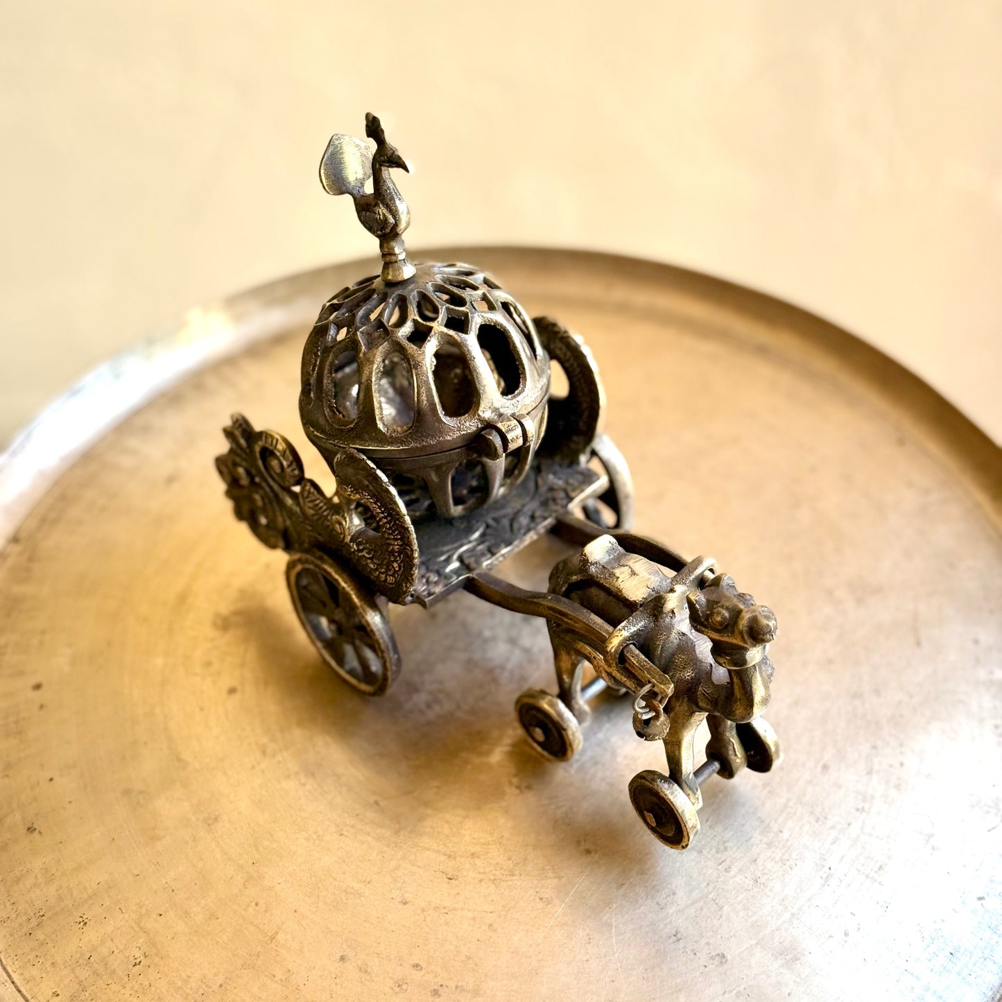 Brass Camel Chariot Dhoopdaan