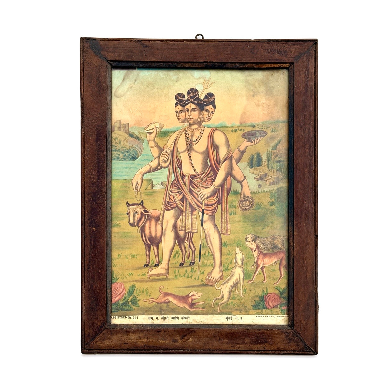 ‘Dattatreya’ Raja Ravi Varma Lithograph Print