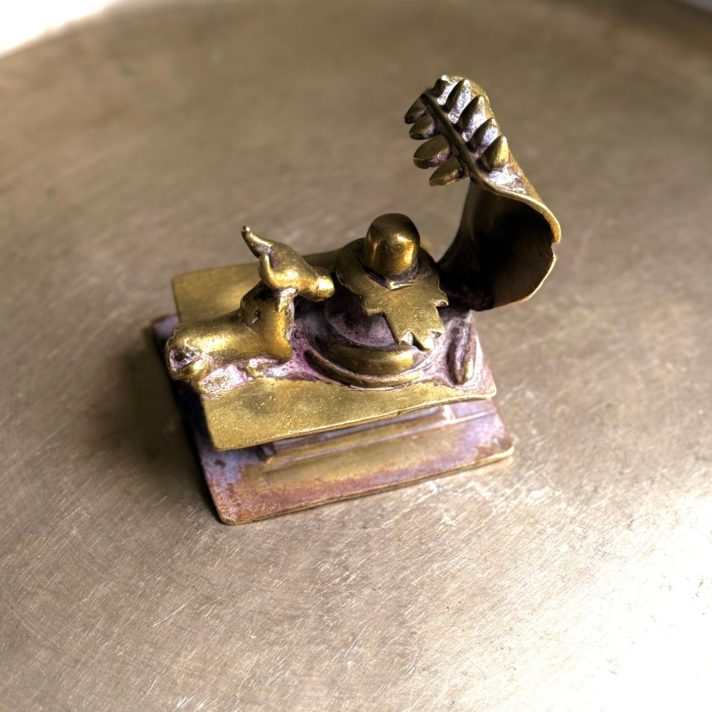 Antique Shivalinga with Nandi and Vasuki