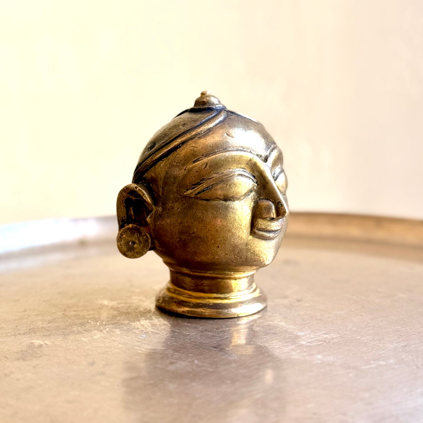 Rare Paired Gauri Mukha – Jyeshtha & Kanishtha, Maharastra (Early 20th Century)