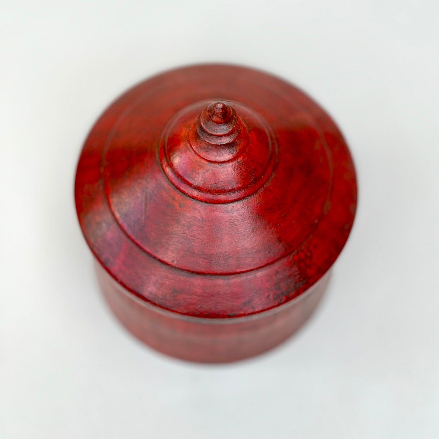 Vintage Wooden Red Tikka Box