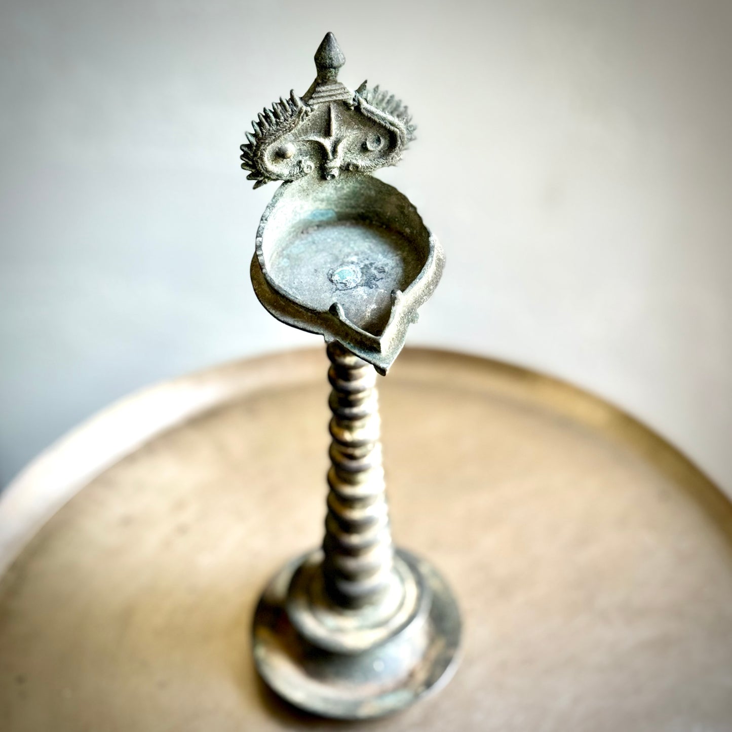 Rare Bronze Vishnu Vilakku