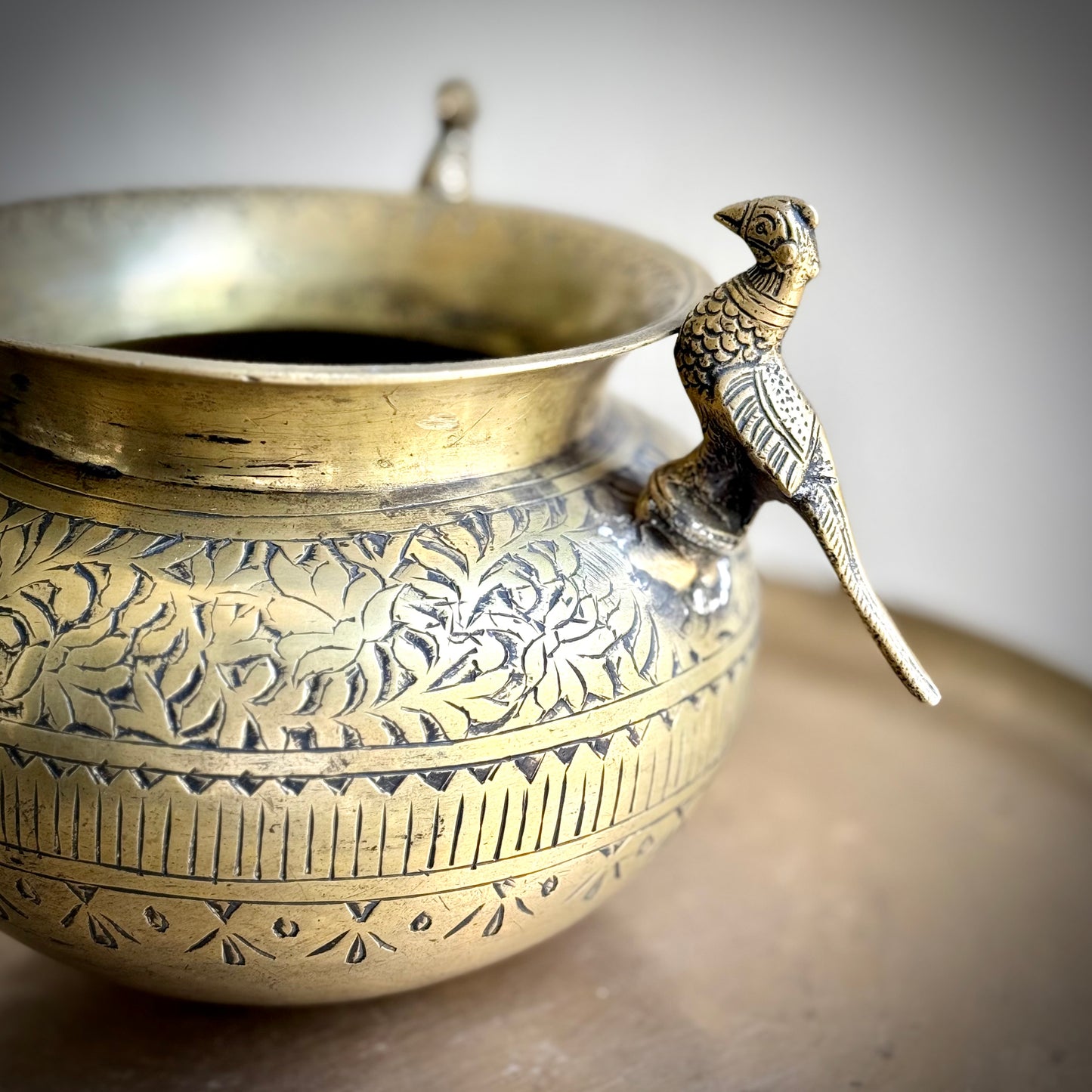 Hand-Carved Brass Kalash