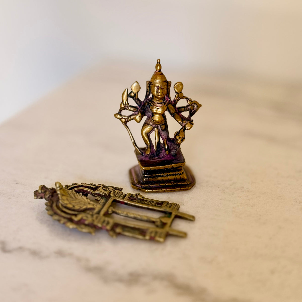 Antique Mahishasurmardini with Prabhavali | Over 100 Years Old