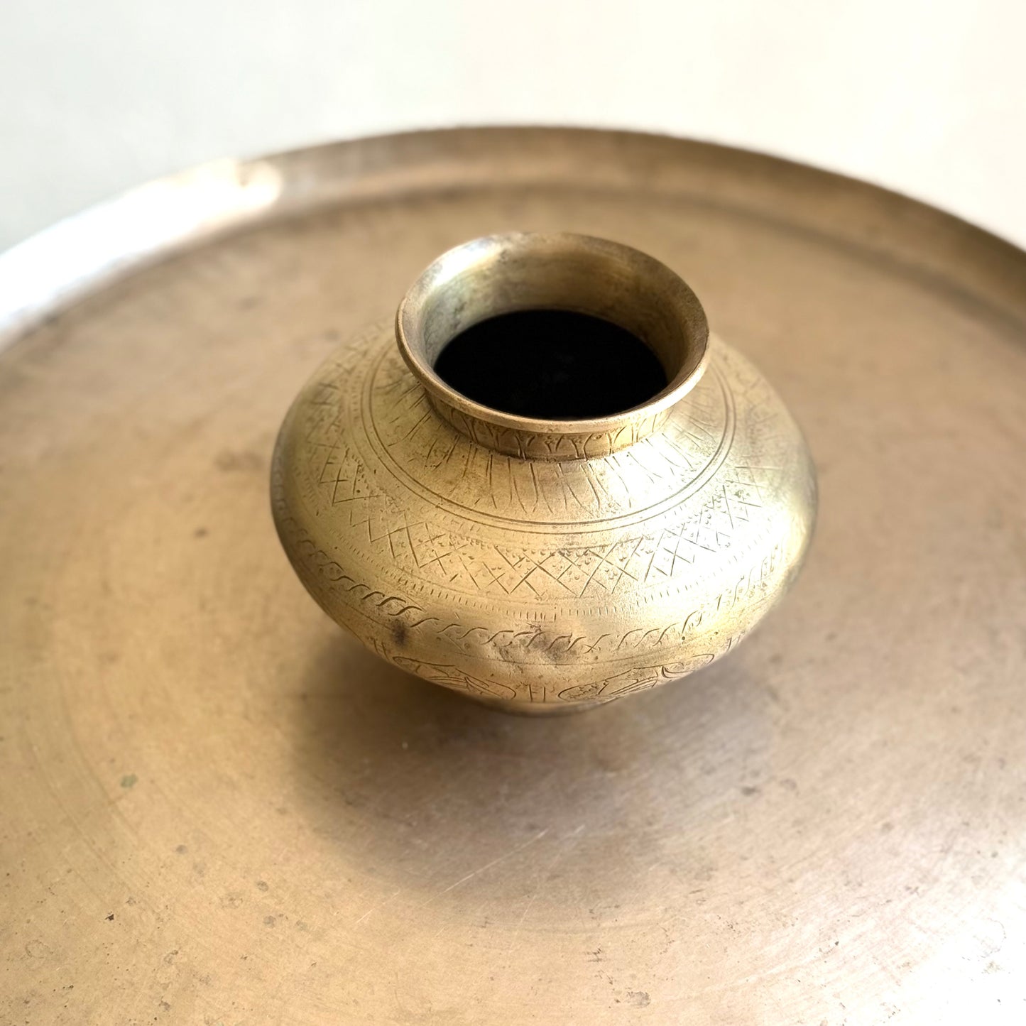 Antique Hand Carved Kalash - Rajasthan (Early 20th Century)