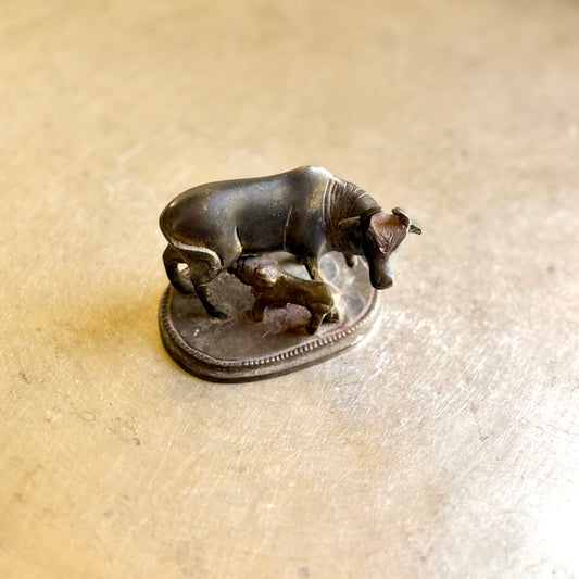 The Sacred Mother: Handcrafted Brass Kamadhenu