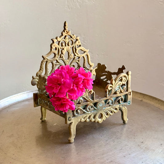 Vintage Brass Singhashan - Rajasthan (Mid 20th Century)