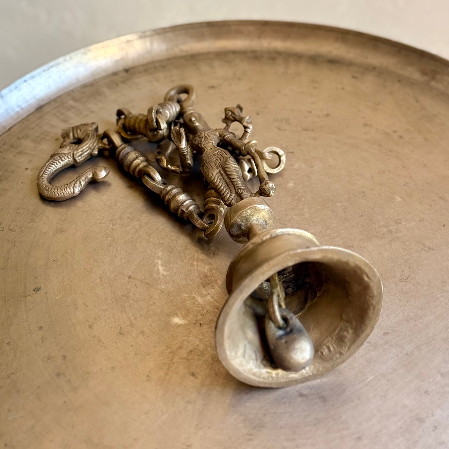 Vishnu Hanging Bell – Handcrafted Brass Temple Bell