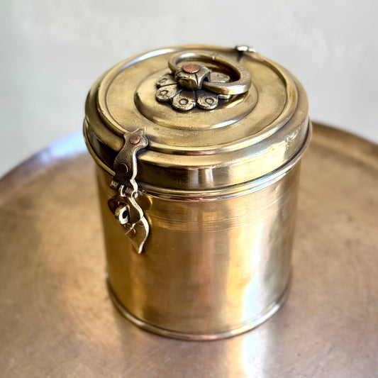 Vintage Brass Storage Canister