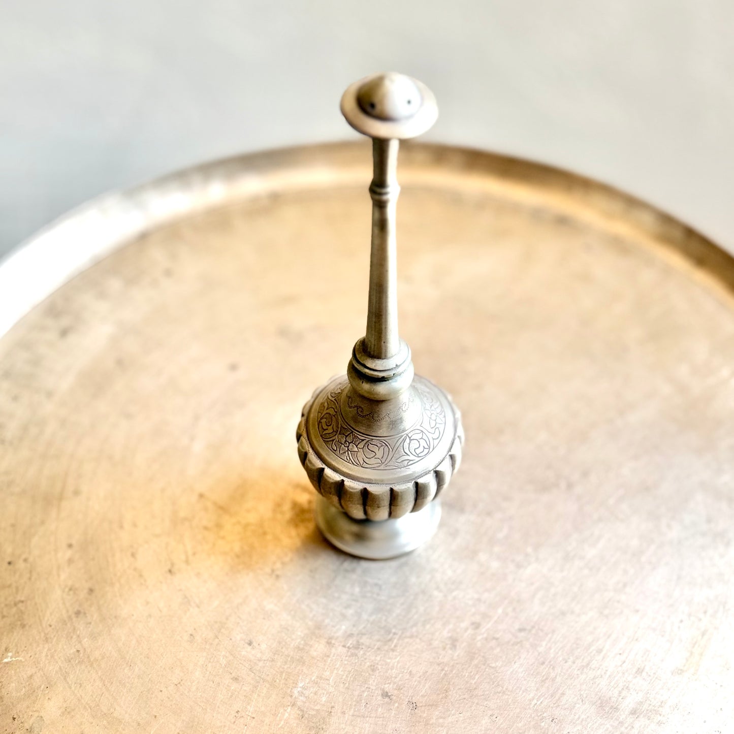 Mughal Style Gulabdani: Hand-Carved Rose Water Ewer