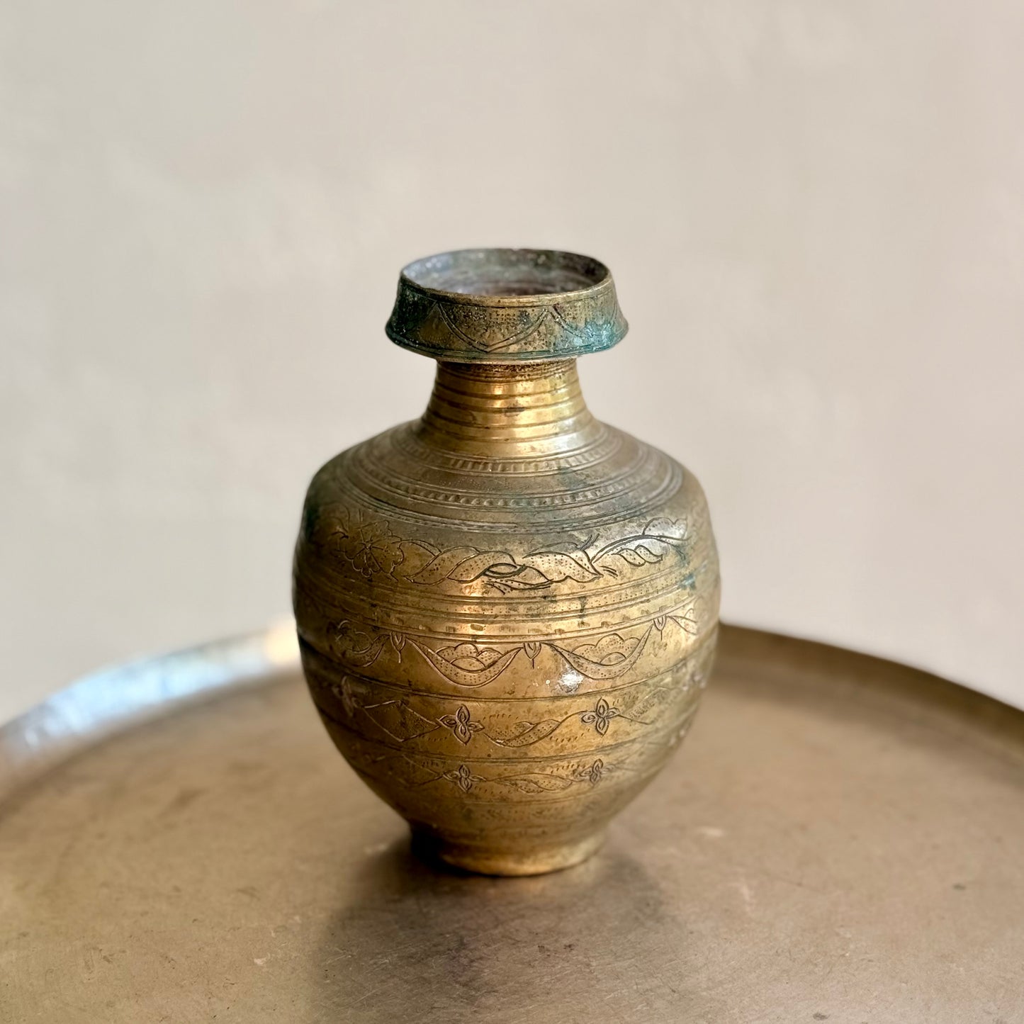 Rare Vintage Hand-Etched Kalash