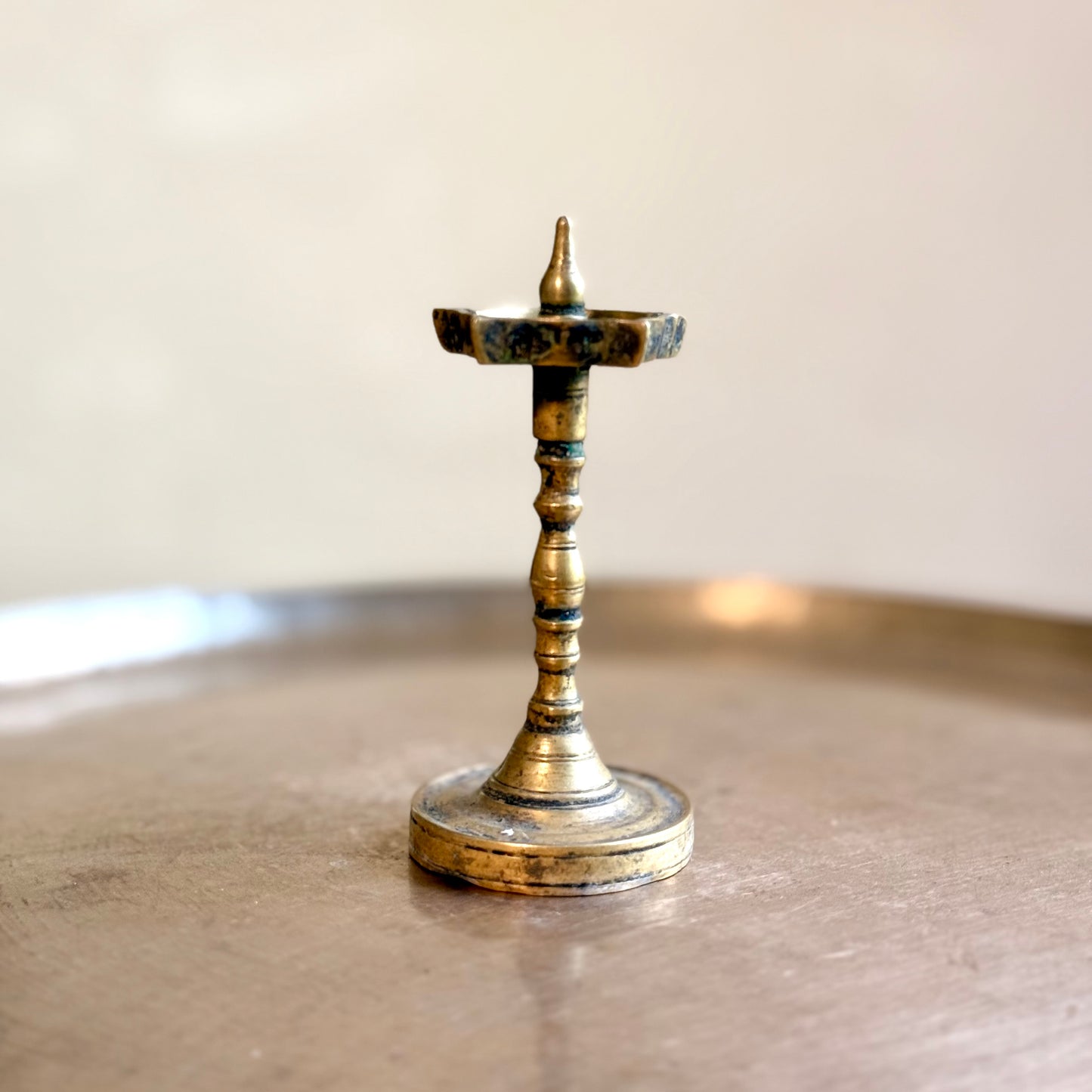 Miniature Brass Diya Pair – Extremely Rare