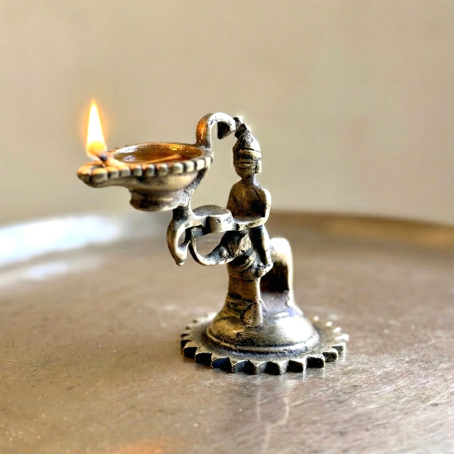 The Royal Mahout: Vintage Elephant Diya