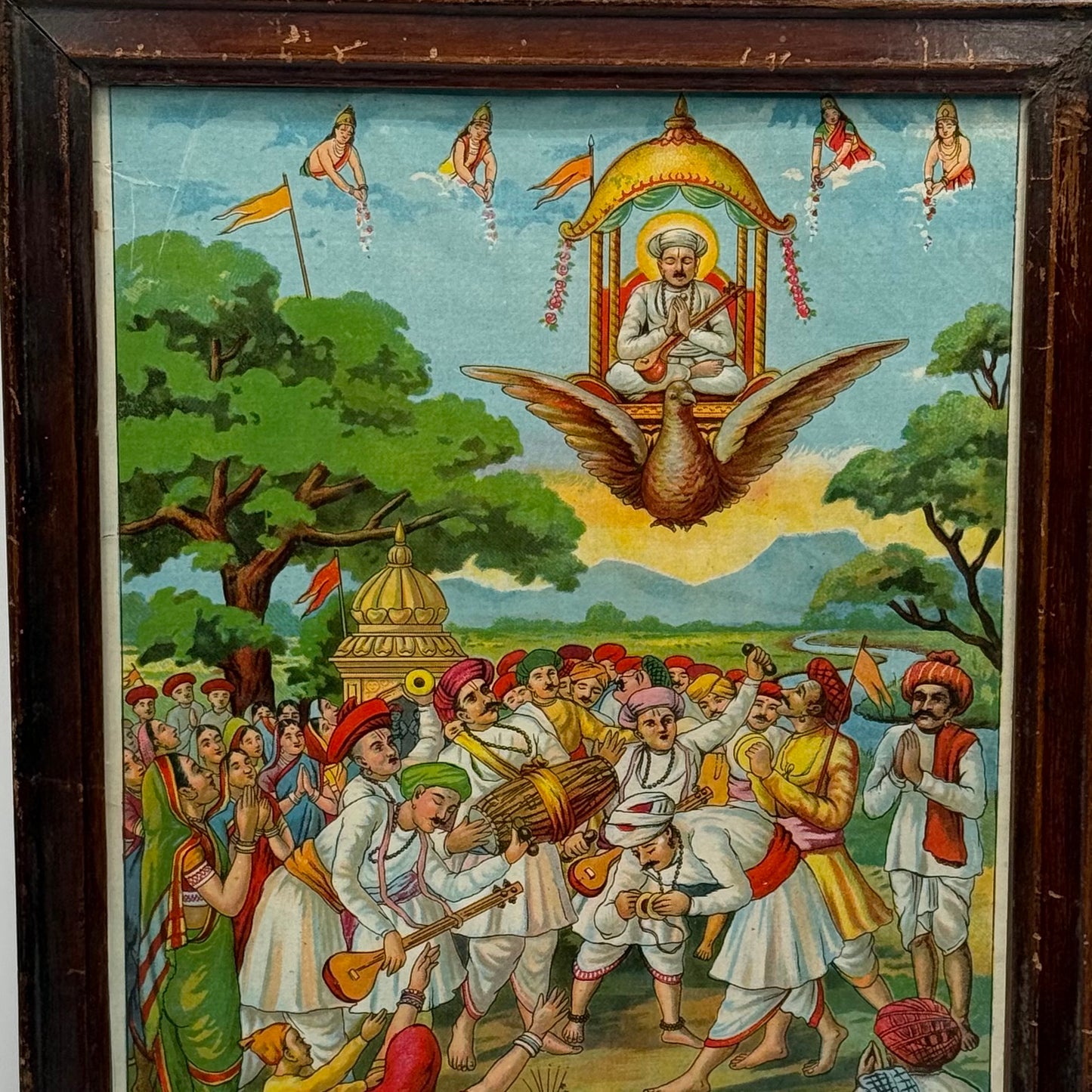 ‘Shri Tukaram Maharaj’ Raja Ravi Varma Lithograph Print