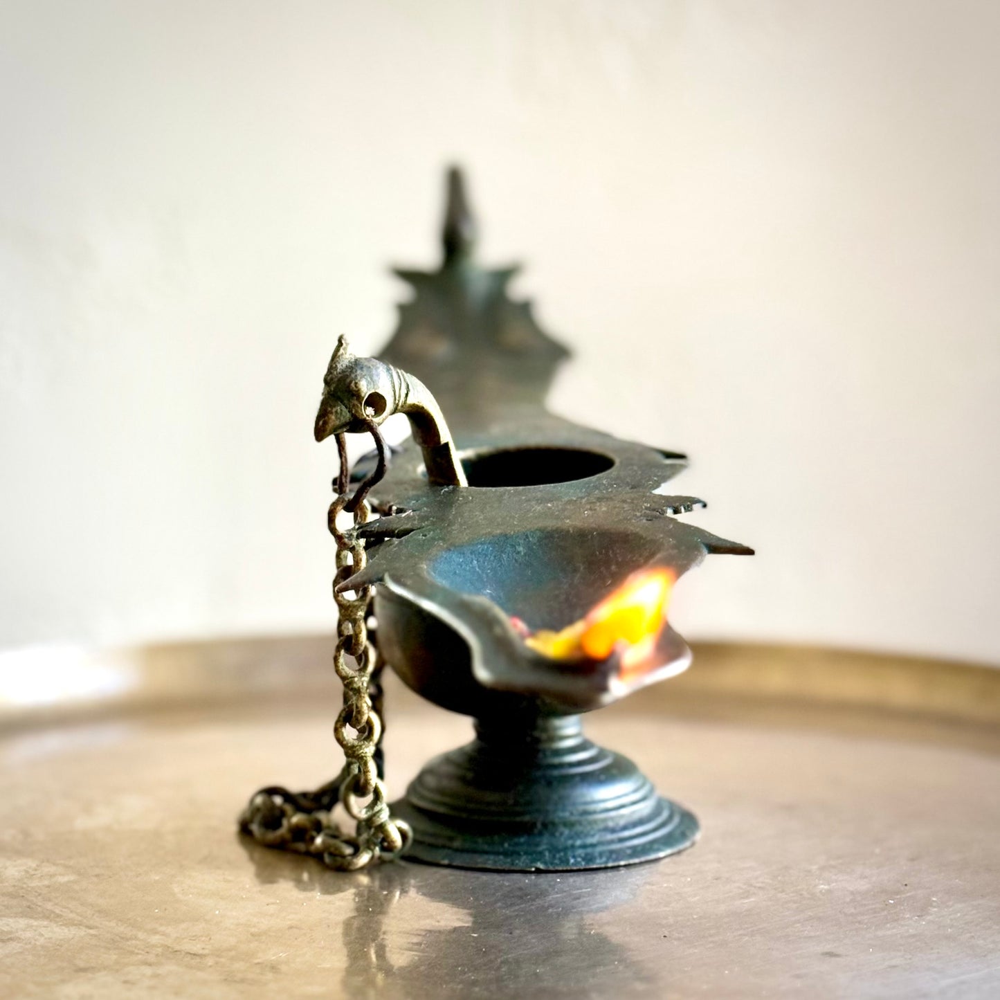 Antique Mangalam Lamp - Kerala (Early 20th Century)