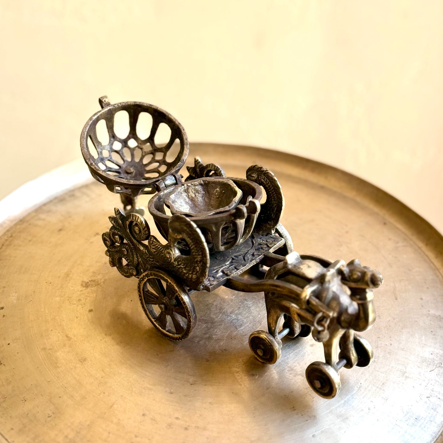 Brass Camel Chariot Dhoopdaan