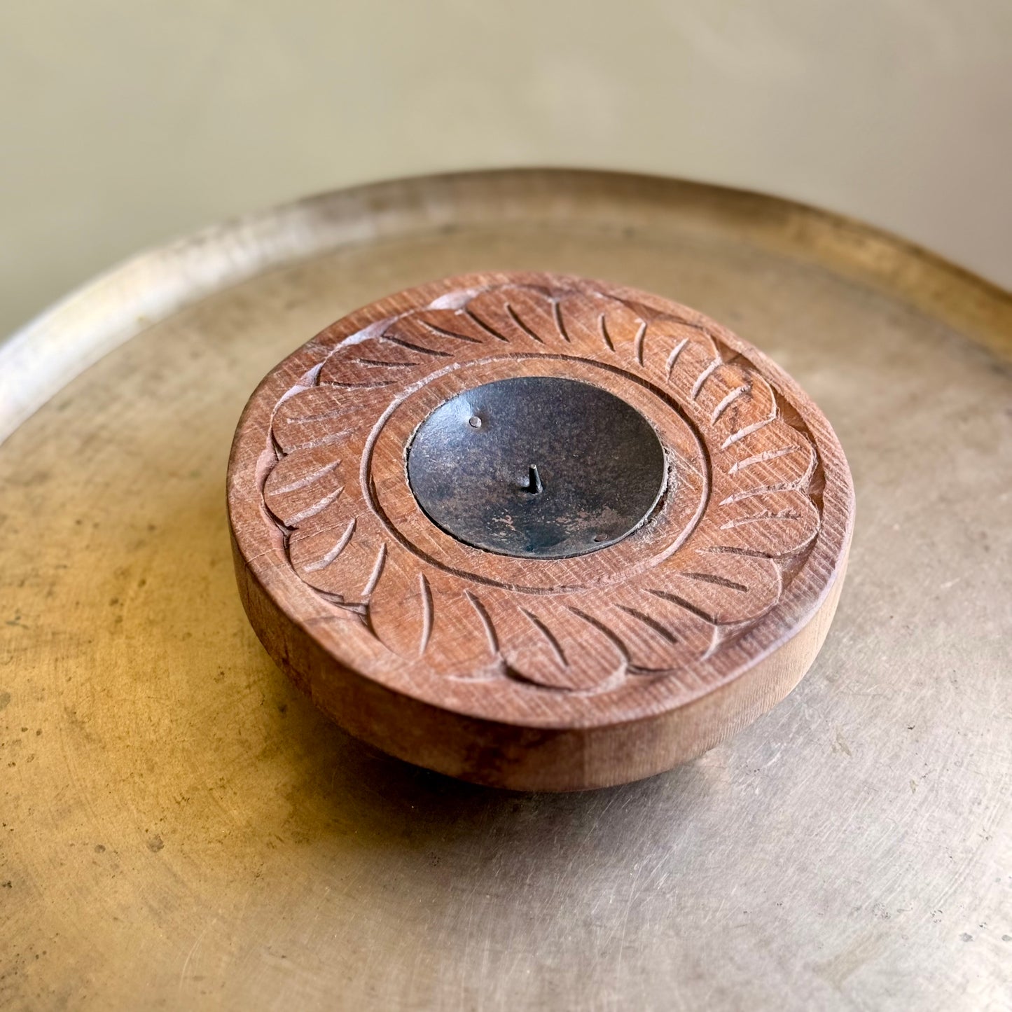 Assorted Old Wood Chowki Candle Stand