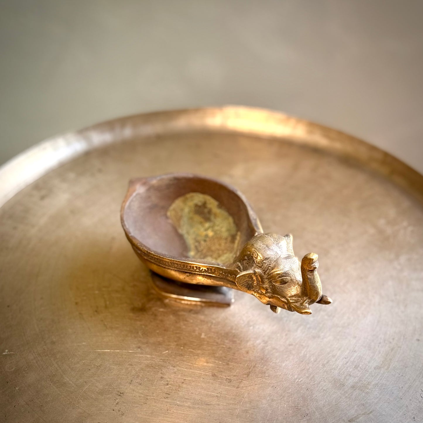 Elephant Brass Vilakku