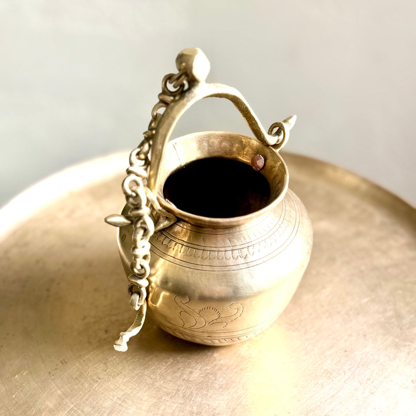 Chettinadu Twin Mayil Hanging Pot - Rare Find