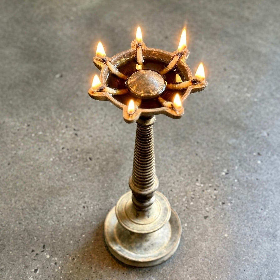 Antique Samai Lamp - Maharastra (Early 20th Century)