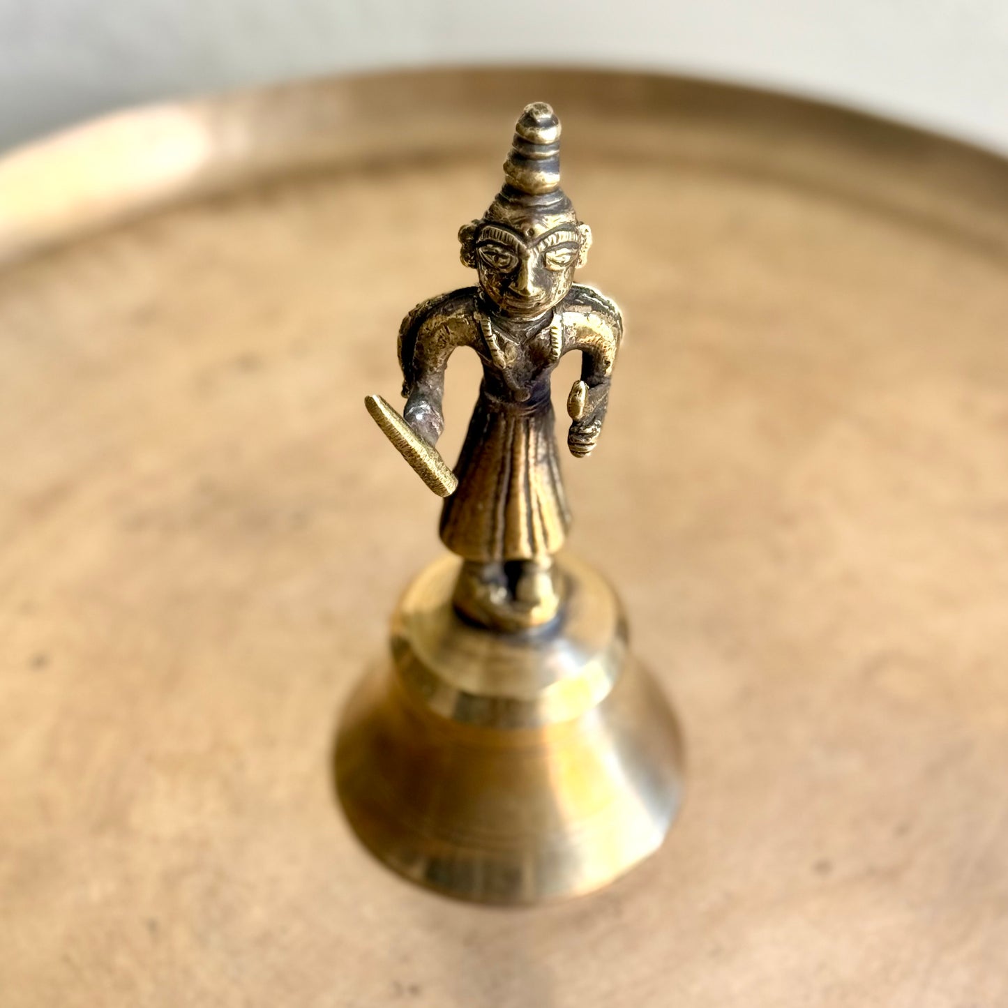 Vintage Bell With Folk Figure