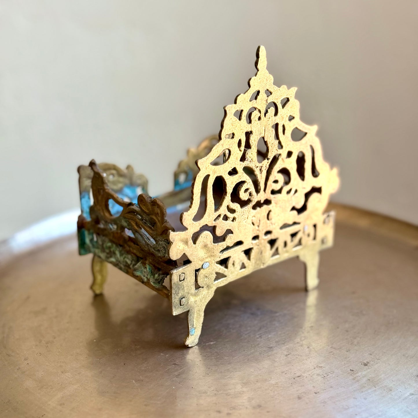 Vintage Brass Singhashan - Rajasthan (Mid 20th Century)