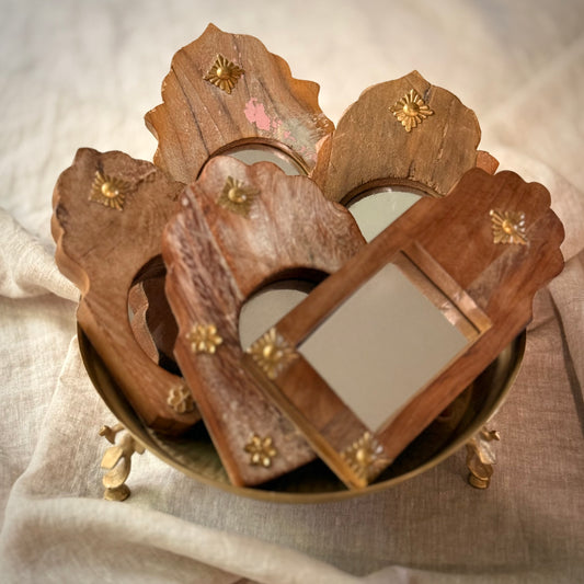 Set of 5 Assorted Vintage-Style Mirrors