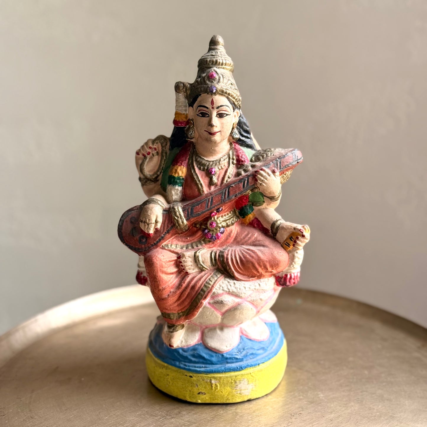 Vintage Golu Doll – Goddess Saraswati