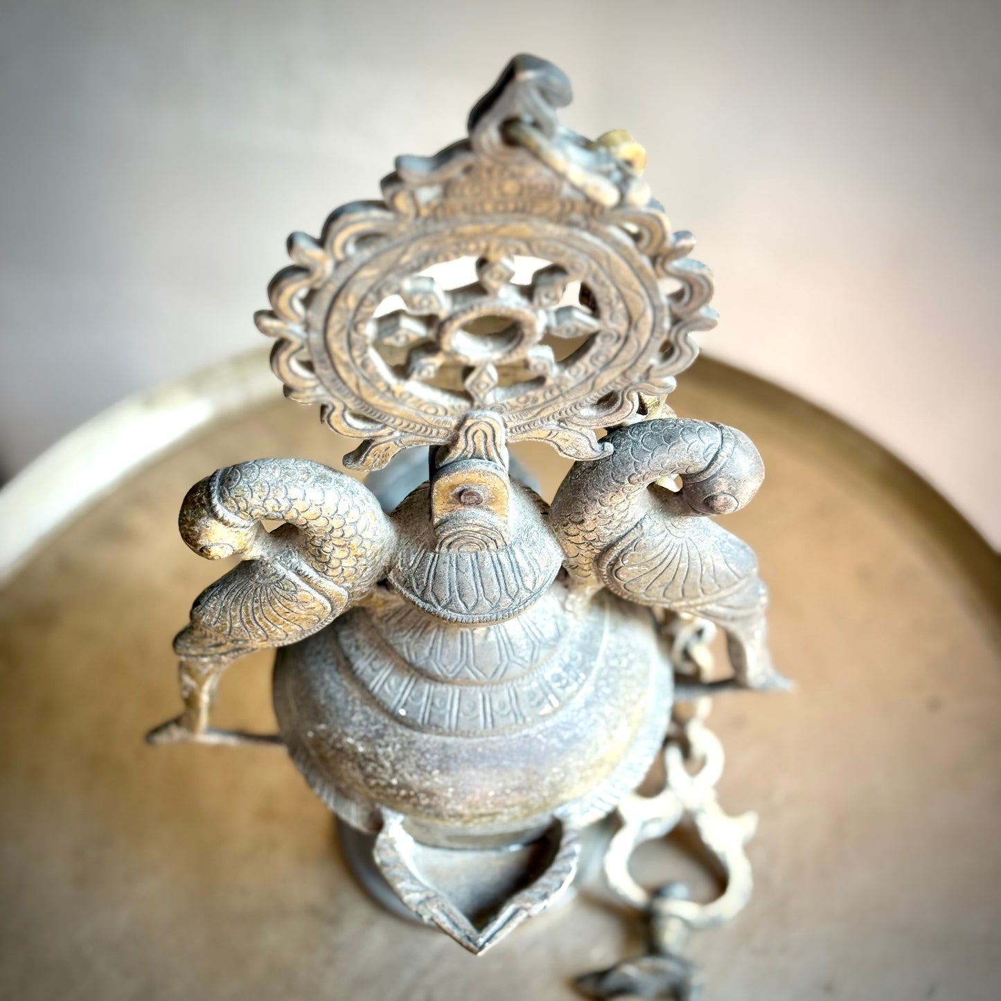 Vintage Twin Parrot Hanging Lamp