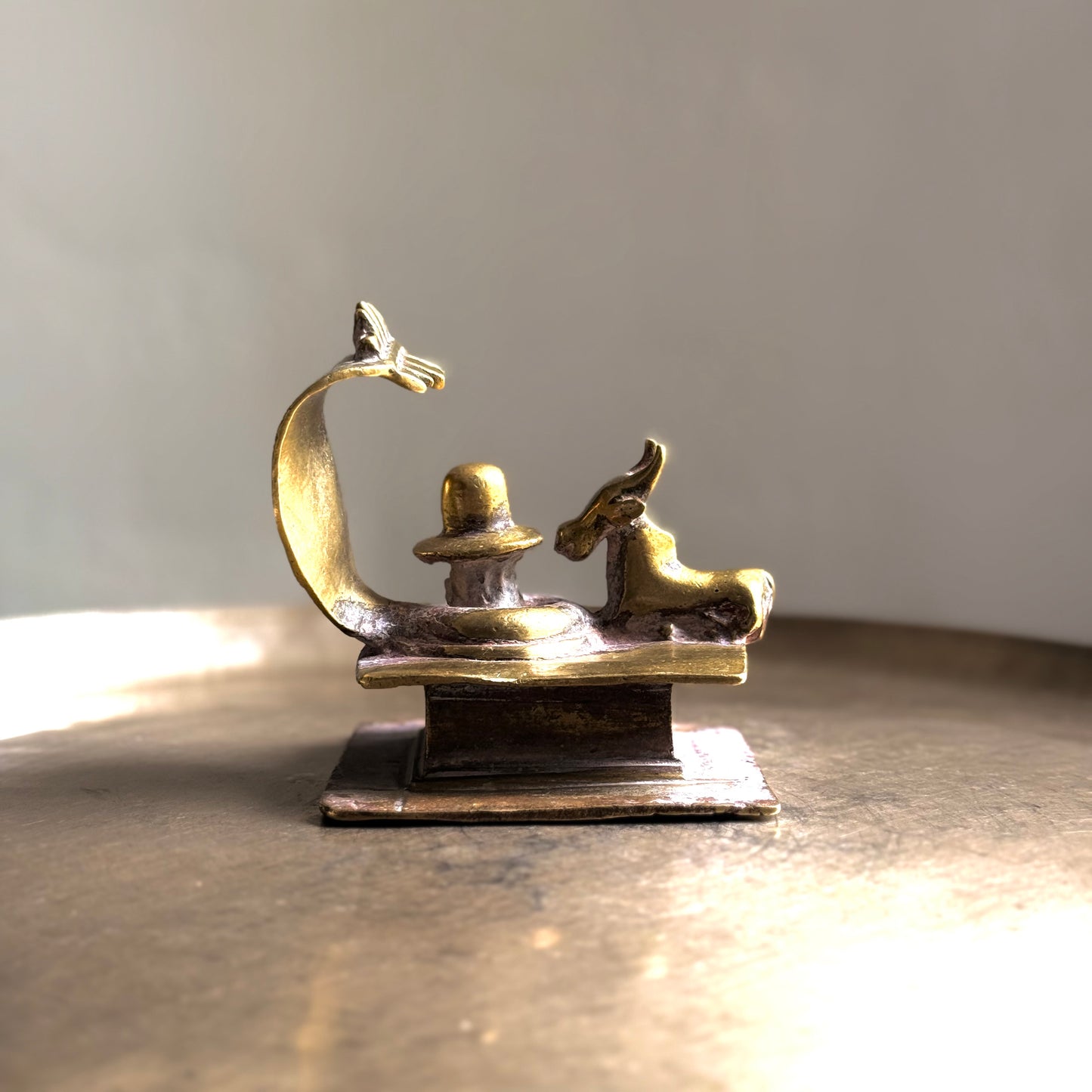 Antique Shivalinga with Nandi and Vasuki