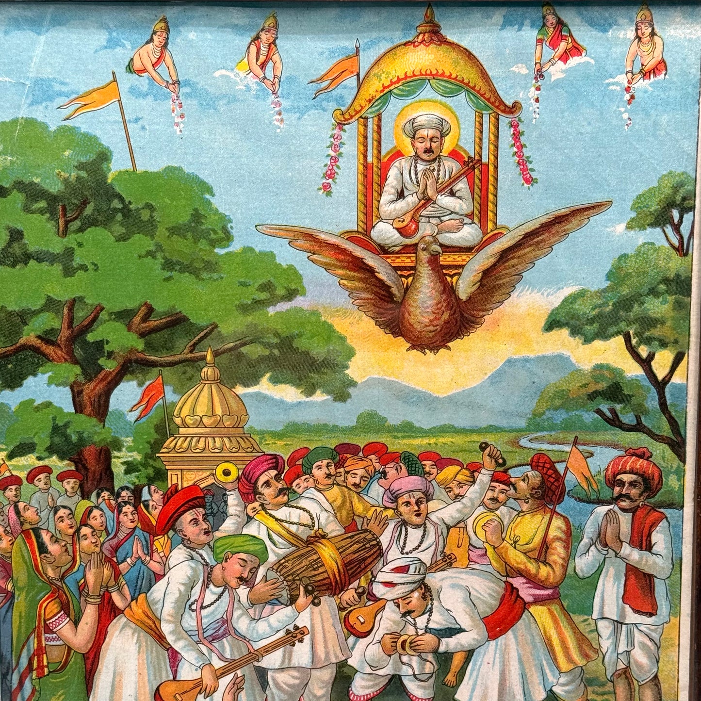 ‘Shri Tukaram Maharaj’ Raja Ravi Varma Lithograph Print