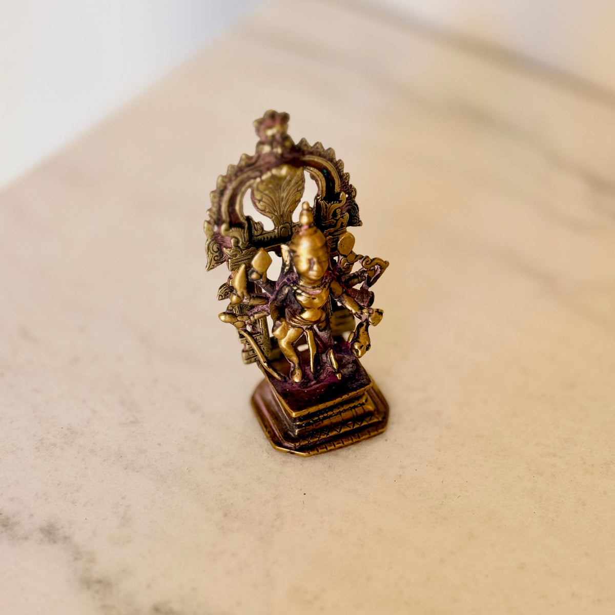 Antique Mahishasurmardini with Prabhavali | Over 100 Years Old