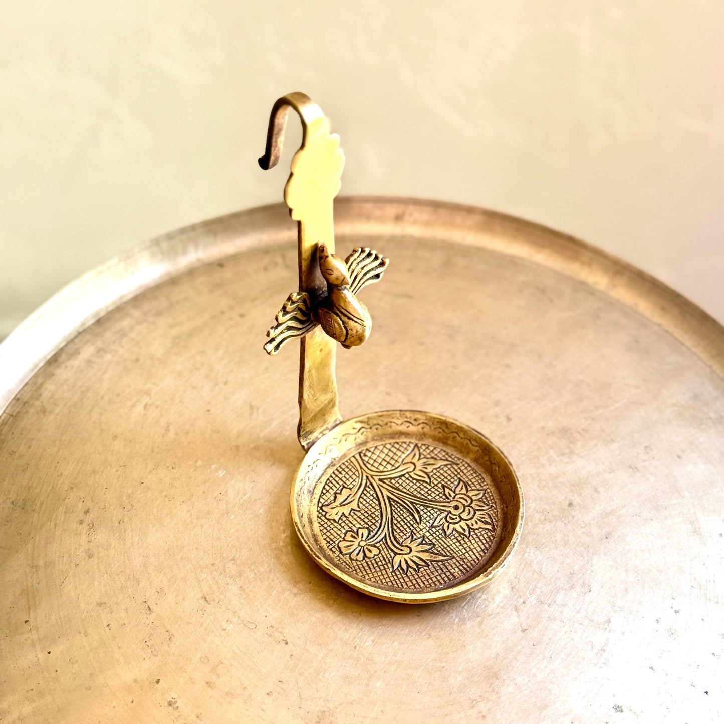Heritage Brass Candle Stand & Bird Feeder