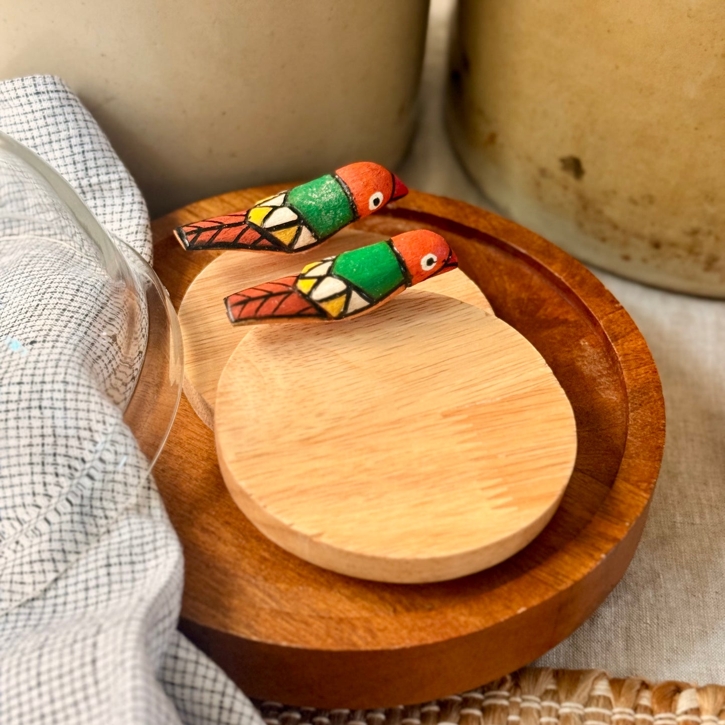 ‘Pankhi’ Coasters (Set of 2) by Veer Singh