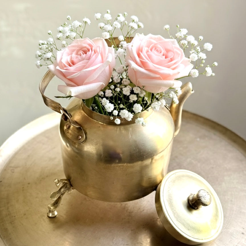 Vintage Brass Tea Kettle